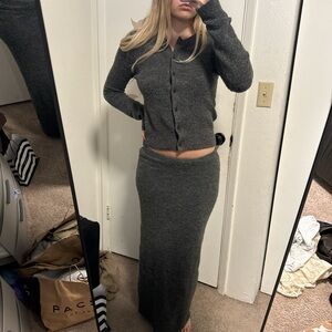 set skirt cardigan
